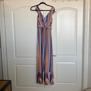 Jessica Simpson Multicolor Striped Maxi Dress